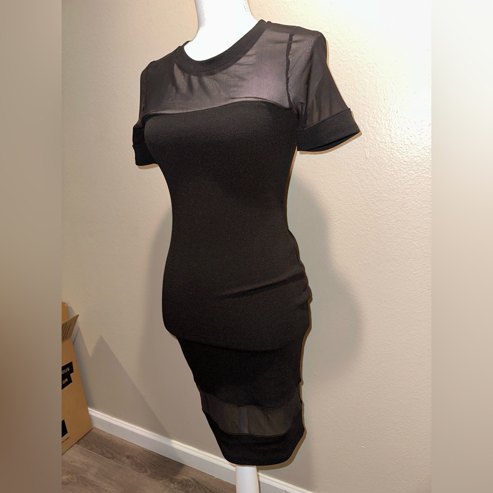 Black Mesh Dress - Size M